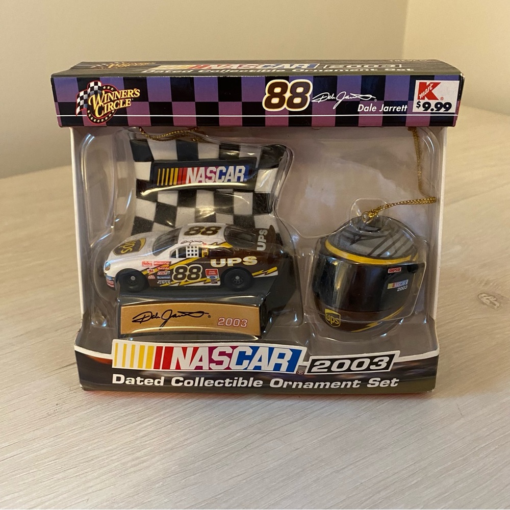 Vintage 2003 Dale Jarrett NASCAR Ornament Set #88 Winners Circle NIB Collectible